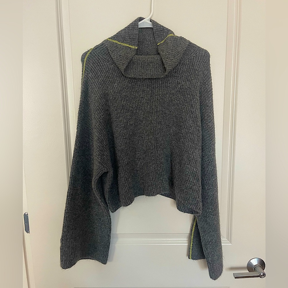 Top Shop cropped turtleneck sweater